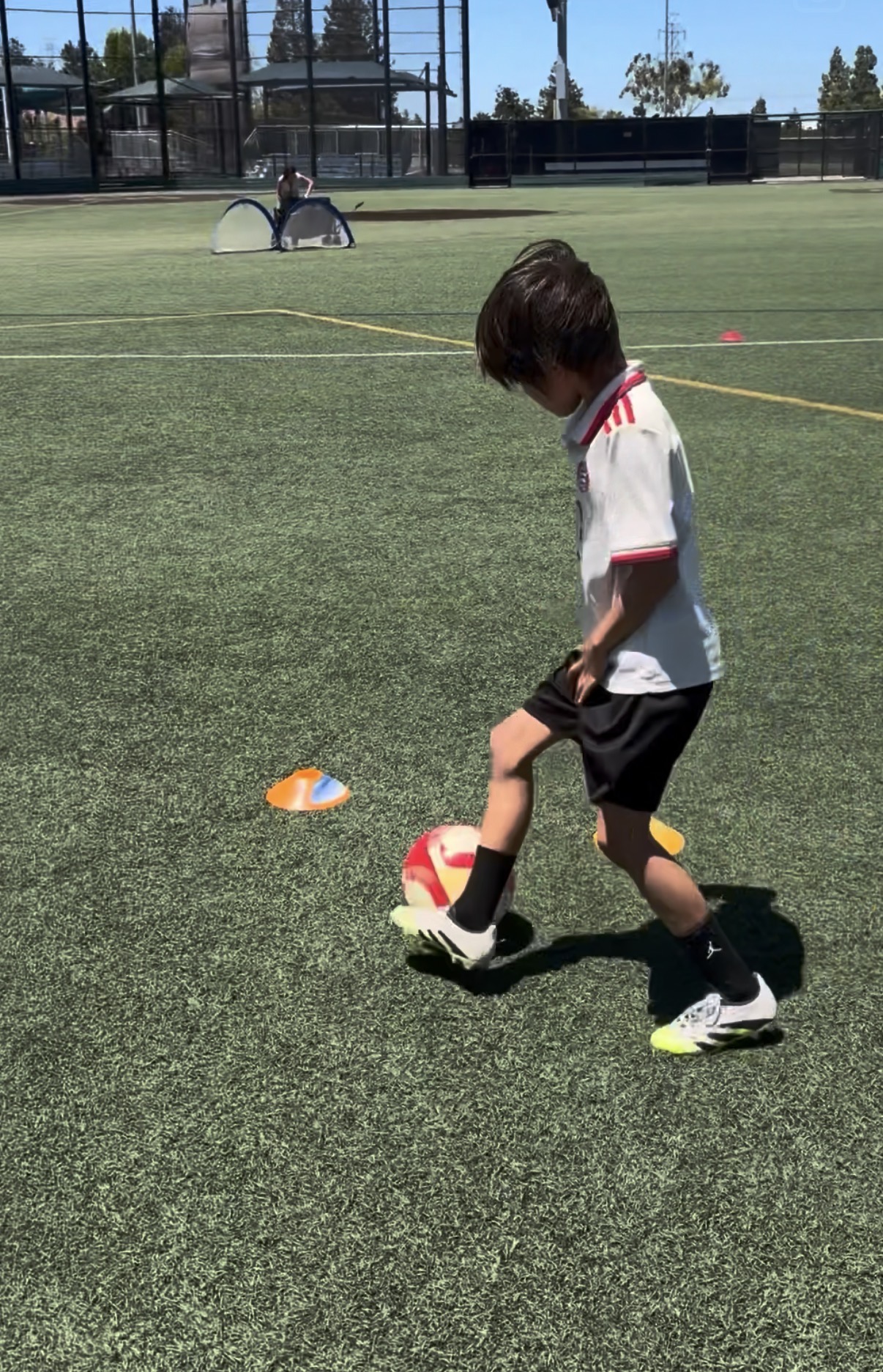 Private soccer training session in progress
